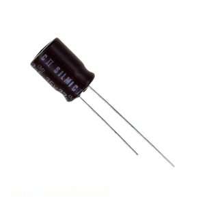 Condensateur radial TH original à traversage de trou 100 µF RSRC2101M1ED07119T, en aluminium, 100 µF, 20 %, 16 V - Product Image 1