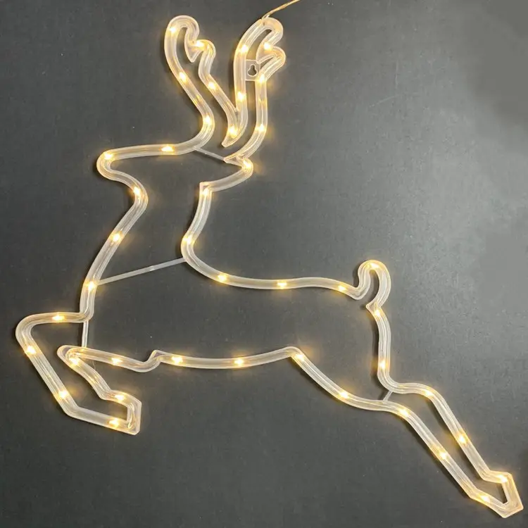 Новый дизайн, подвесной медный провод в форме оленя на батарейках, светодиодный светильник, Рождественское украшение
