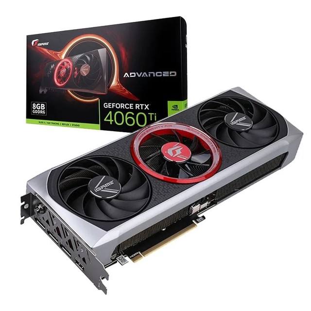 COLORFUL IGame GeForce RTX 4060 Ti Advanced OC 8GB GDDR6 DLSS3 Gaming Graphics Card GPU