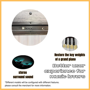 <span class=keywords><strong>Piano</strong></span> <span class=keywords><strong>numérique</strong></span> moderne 88 touches à mécanisme marteau, puce sonore French Dream, écran LED, pour studio à domicile et enseignement - Product Image 3