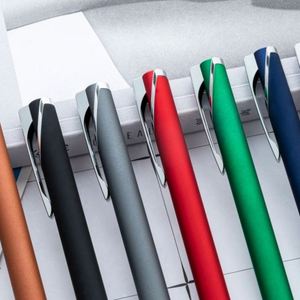 Wholesale 1.0Mm Retractable Aluminum Bar Spray-Glue Custom Logo Ballpoint Hotel Office Student Advertising Gift <b>Pens</b> - Product Image 2
