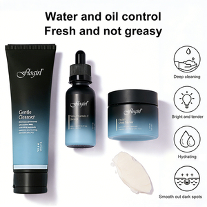Kit personnalisé de 3 pièces pour le soin de la peau du visage des hommes, contrôle du sébum, soin de la peau biologique, marque privée, produits de soin de la peau pour hommes, blanchiment de la peau des hommes - Product Image 1