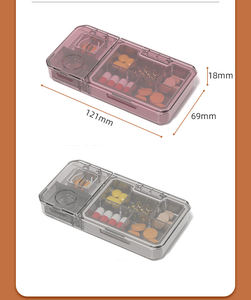 Boîte à pilules portable de haute qualité 3 en 1 pour les voyages, coupe et distribution de pilules, boîte à médicaments en plastique étanche à l'humidité - Product Image 3
