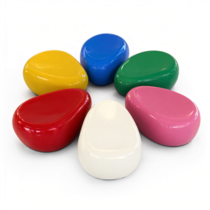 Asientos con Forma de Huevo Coloridos Etechan, Sillas Modernas de Fibra de Vidrio FRP para Parques y Plazas - Product Image 2