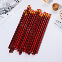Crayons en bois standard 2B noirs HB pour le bureau et l'école, avec gomme, emballés