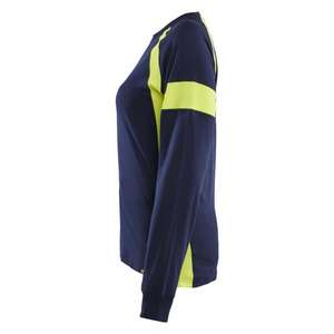 BLAKLADER - 352110308833XL Camiseta de manga larga para mujer con Hi-Vis azul marino/amarillo Hi-vis-EAN 7330509917589 ROPA DE TRABAJO DE LA HI-VIS - Product Image 3