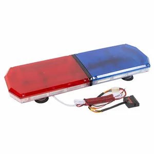 Waterproof Hazard Flashing Light Bar with Red and Blue LED Lights - Bright Rotating Lightbar for Trucks Trailers emergency cars