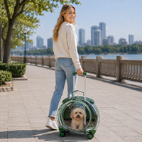Sac de transport OEM écologique de luxe pour animaux de compagnie (chiens et chats), en plastique durable, avec fermeture éclair et motif uni, personnalisable avec logo, vente en gros