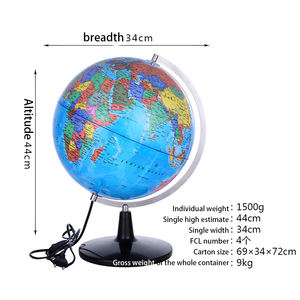 Globe de démonstration de géographie de modèle de terre de 32cm avec la latitude et la longitude Modèle de globe du <span class=keywords><strong>monde</strong></span> vintage Modèle d'éducation Géographie - Product Image 5