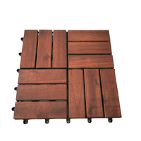 Dalles de terrasse emboîtables en bois d'acacia européennes 300*300*20mm, lisses, imperméables, certifiées Intertek, garantie 2 ans, pour extérieur et maison