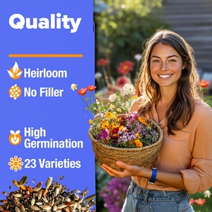 Mélange de fleurs sauvages naturelles-Variété vivace et annuelle pour la plantation d'automne, attire les oiseaux, convient à une utilisation suspendue de fleurs - Product Image 5