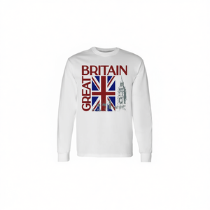 Camiseta de manga larga con bandera Union Jack de Gran Bretaña, diseño vintage - Product Image 2