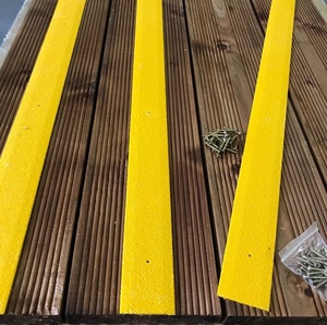 Bandes antidérapantes en fibre de verre sablée pour marches d'escalier, bandes de revêtement en fibre de verre GRP pour conditions humides et glacées, découpe sur mesure - Product Image 1