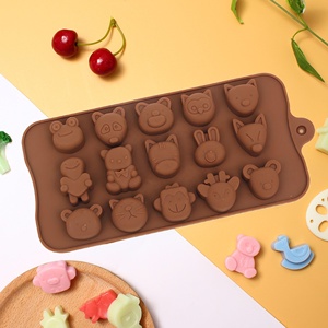 Động vật có hình dạng Silicone <span class=keywords><strong>Ice</strong></span> Cube Tray với kích thước 10.5cm x 21cm Nguồn cung cấp bên bakeware công cụ - Product Image 1