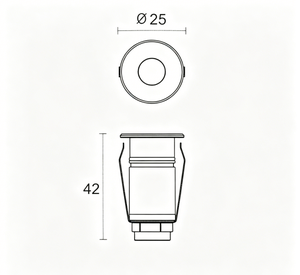 Mini projecteur 25 mm, lumière respirante RGB, montage encastré, 1 W, lumière encastrée au sol, IP67, acier inoxydable, éclairage <span class=keywords><strong>extérieur</strong></span>, lumière de jardin - Product Image 2