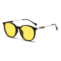 Nouvelles lunettes de soleil polarisées magnétiques pour femmes, monture ronde TR90, 5 en 1, avec clips interchangeables.