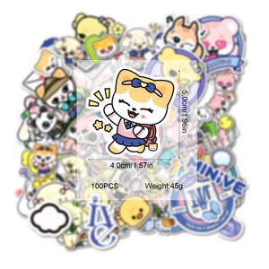 100 unids/set KPOP IVE MINIVE pegatinas POP-UP Wonyoung Leeseo Liz Yujin lindo equipaje de dibujos animados taza de teléfono lácteos DIY calcomanías Fans regalos - Product Image 2