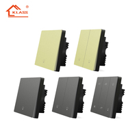 KLASS PC Tuya Smartlife Wifi sans fil Zigbee télécommande vocale commutateurs applique murale avec interrupteur à bouton-poussoir pour la maison vente en gros