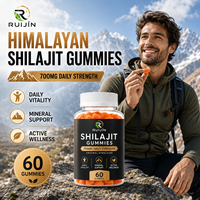 Gummies de Shilajit de l'Himalaya 700mg à Marque Blanche OEM pour Hommes – Énergie, Vitalité, Soutien Minéral, Complément Quotidien pour le Bien-être – 60 Unités