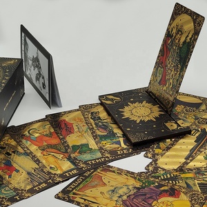 Cartas de <span class=keywords><strong>Tarot</strong></span> de Lámina Dorada Divinatoria Luxe Gloss, Fantástico Juego de Mesa con Soporte de Madera para Lectura Predictiva - Product Image 4