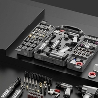 Ensemble d'outils pneumatiques multifonctionnels de 71 pièces, ciseaux pneumatiques puissants et marteau pneumatique, petit outil manuel à couple élevé Lixu