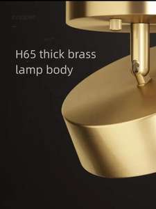 Luces redondas para porche, dormitorio, latón nórdico, luz de techo Led Simple moderna para pasillo - Product Image 5