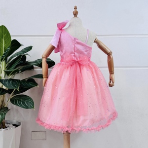 ODM Supply Robe de princesse courte et élégante à épaules dénudées pour les filles Robe de fête d'anniversaire formelle mignonne pour les enfants - Product Image 5
