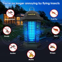 Piège à insectes d'extérieur, anti-moustiques, électrique, à brancher, avec 3 prises