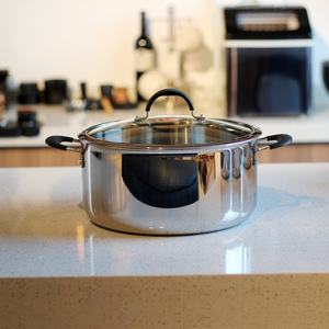 Olla de Acero Inoxidable Minimalista, Olla para Sopa Resistente a Altas Temperaturas, Olla Multifuncional para Guisos - Product Image 6
