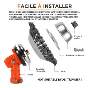 Type <span class=keywords><strong>de</strong></span> disque <span class=keywords><strong>de</strong></span> fil <span class=keywords><strong>de</strong></span> noeud torsadé brosse rotative <span class=keywords><strong>de</strong></span> désherbage <span class=keywords><strong>de</strong></span> fil <span class=keywords><strong>de</strong></span> 8 pouces <span class=keywords><strong>pour</strong></span> la brosse <span class=keywords><strong>de</strong></span> désherbage <span class=keywords><strong>de</strong></span> tondeuses à gazon - Product Image 3