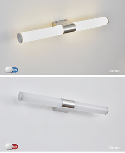 Applique murale LED moderne en tube métallique pour salle de bain, chambre, hall d'entrée, toilettes, salon, avec éclairage haut/bas pour miroir, Or/Noir - Product Image 3