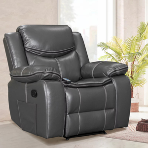 Hot Modern Single Recliner Stuhl Memory Foam Schwarz Kunstleder Pull Metallrahmen Faltbares ausziehbares Funktions <span class=keywords><strong>sofa</strong></span> - Product Image 4