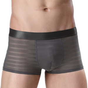Fabrication Fourniture Slips et boxeurs <span class=keywords><strong>sexy</strong></span> érotiques transparents pour hommes Boxer en maille respirante avec gros pénis bombé - Product Image 6