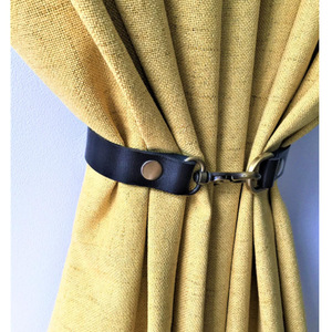 Sujetadores de cortinas de cuero, anillos y cierres de cortinas sencillos y elegantes, accesorios para cortinas sin necesidad de taladrar. - Product Image 3