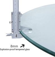 Modernes 60 cm gehärtetes Glas Lazy Susan Turntable Runde Tischplatte Serviert ablett für Esstisch