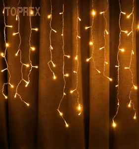TOPREX cadena extensible al aire libre Luz de hadas impermeable Navidad vacaciones carámbano cortina Decoración - Product Image 1
