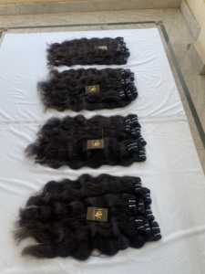 Factory Wholesale Raw Temple Human Hair <b>Extensions</b> From India Mink Brazilian Hair Supplier Raw Hair Weave Bundles - Product Image 2