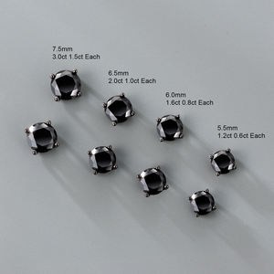 USA Black 2.0ct VVS Moissanite Lab Créé Diamant Stud 6.5mm GRA Femmes Bijoux Cadeau Plaqué <span class=keywords><strong>Or</strong></span> 925 Sterling Silver <span class=keywords><strong>Boucle</strong></span> <span class=keywords><strong>D</strong></span>'<span class=keywords><strong>oreille</strong></span> Hommes - Product Image 5
