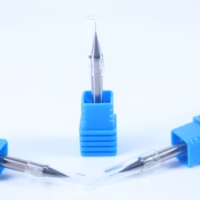 Micro End Mill 0.25mm 2 Flute Solid Carbide Flat Square End CNC Milling Cutter untuk Pemesinan Mikro PCB Presisi