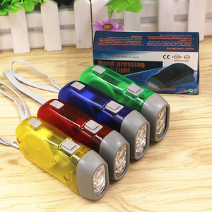 Linterna de Presión Manual con Luz LED, Conversión de Energía Cinética, Luces de Camping, Color Aleatorio, Material ABS - Product Image 1