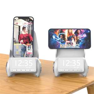 Chaise unique en forme de chaise multifonctionnelle avec batterie 3000mAh, haut-parleur BT et à <span class=keywords><strong>induction</strong></span>, chargeur sans fil 15W, support, réveil - Product Image 3