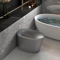 Toilette intelligente automatique en céramique au design moderne, bidet électrique, siphon en S, siège chauffant à gravité pour usage hôtelier et résidentiel
