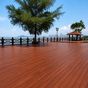 Terrasse en WPC 25 mm, co-extrusion, imperméable, résistant à la décoloration, anti-termites, anti-UV, antidérapant, écologique, à emboîtement, pour extérieur - Product Image 1
