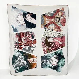 Custom Design Tapisserie Hoodies Material Anime Decke Woven Throw Blankets Custom