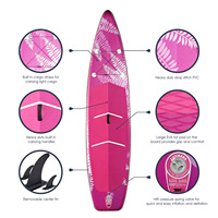 Planche de paddle gonflable Drop Stitch Yoga SUP large et stable pour débutants, fitness, avec pont en EVA, personnalisable OEM