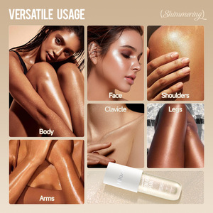 Huile Corporelle Scintillante Vitamine E Huile de Jojoba Huile Minérale Glycérine - Éclat Doré Illumine Unifie le Teint Hydratant et Contourant - Product Image 5