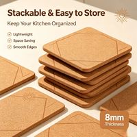 Sous-plat en liège, résistant à la chaleur, antidérapant, protège le plan de travail de la cuisine pour les casseroles chaudes, décoration de table à la maison