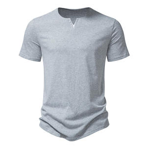 Camiseta Ligera de Manga Corta para Hombre, 100% Algodón, Casual, Transpirable, Ecológica, de Secado Rápido, con Patrón Liso, Tejida - Product Image 4
