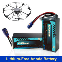 43000mAh Lithiumfreie Anodenbatterie 6S 22,8V 8S/12S/14S/18S/24S/28S 10C 450Wh/kg OEM&ODM für Industriedrohnen RC-Autos