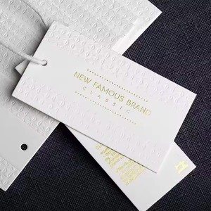 Recyclable Cotton Custom Private Brand Logo Clothing Price <strong>Tag</strong> Price Label <strong>Hang</strong> <strong>Tag</strong> With <strong>String</strong> - Product Image 6